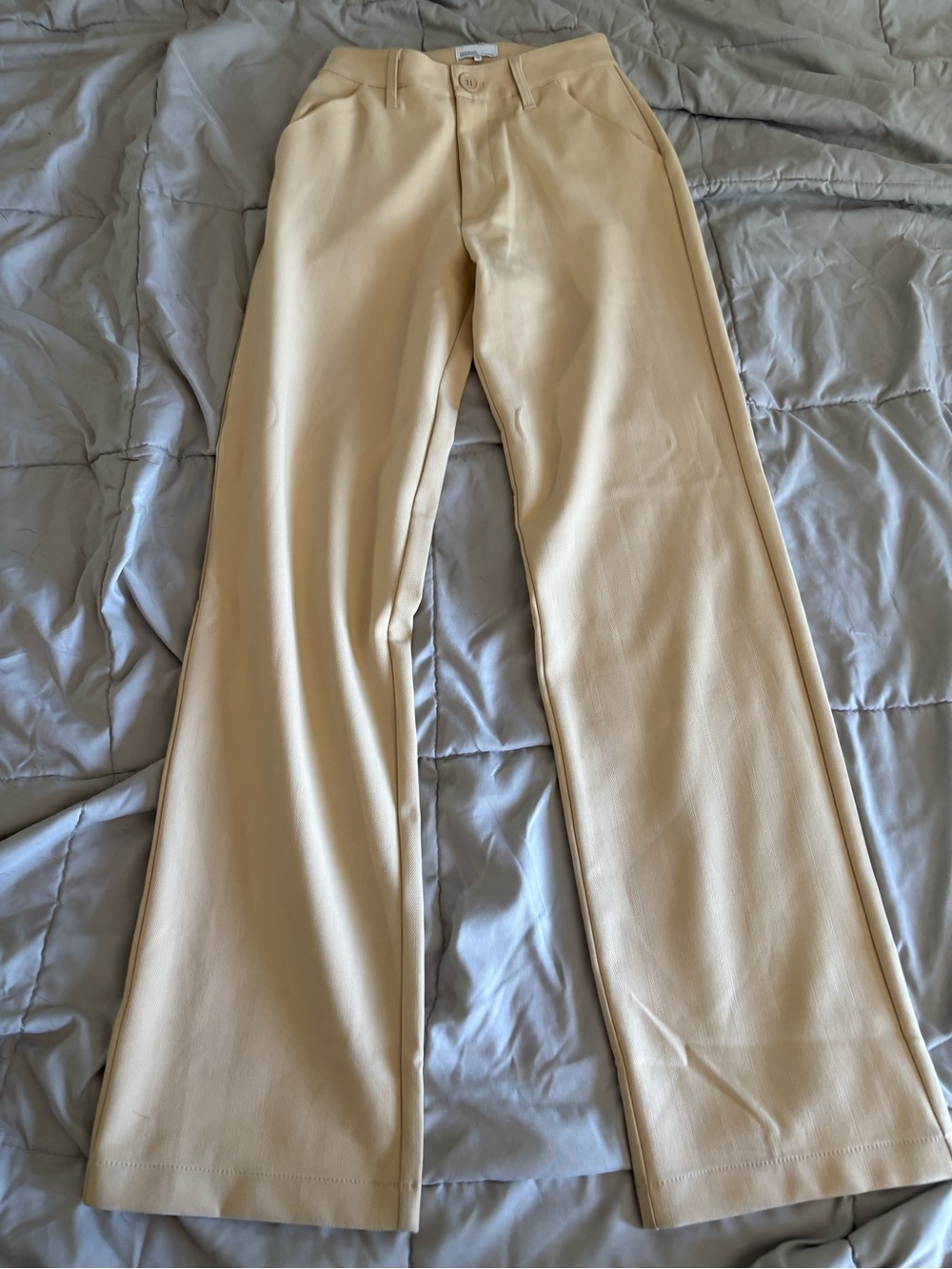 DANIELLE BERNSTEIN Cream Wide-Leg Trousers